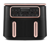 Karaca Air Pro Cook Duo Tandır XXXL Airfryer 8 lt İki Hazneli Izgara Yapan Led Ekranlı Sıcak Hava Fritözü Rose Gold