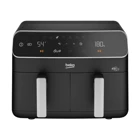 Beko FR 8284 FitFry Airfryer 8.5 lt İki Hazneli Izgara Yapan Led Ekranlı Yağsız Fritöz Siyah