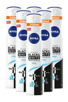Nivea Black&White Invisible Pure Sprey Kadın Deodorant 6x200 ml