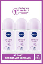 Nivea Double Effect Roll-On Kadın Deodorant 3x50 ml