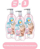 Uni Baby Kolay Tarama Bebek Şampuanı 3x700 ml