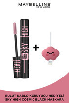 Maybelline New York Sky High Hacim Veren Cosmic Black Maskara + Bulut Kablo Koruyucu Hediye
