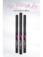 Maybelline New York Hyper Precise All Day Saten Siyah Kalıcı İnce Uçlu Kalem Eyeliner 3 Adet