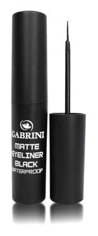 Gabrini Matte Suya Dayanıklı Mat Siyah İnce Uçlu Likit Eyeliner