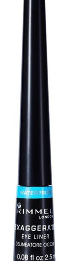 Rimmel London Exaggerate Suya Dayanıklı Parlak Siyah Kalıcı Kalın Uçlu Likit Eyeliner