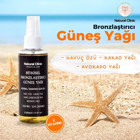 Natural Clinic Avokado Yağı-Havuç Yağı-Kakao Yağı Vücut İçin Bronzlaştırıcı Yağ 150 ml