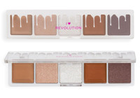 I Heart Revolutıon Mini Chocolate White Vanilla Toz Mat-Işıltılı Far Paleti Çok Renkli