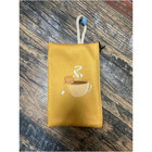 Street Bag Çok Renkli Animasyon Kahve ve Şeker Desenli Tekstil Makyaj Çantası