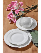Neva N3522 Platin Hibrit 24 Parça 6 Kişilik Bone China Yuvarlak Yemek Takımı
