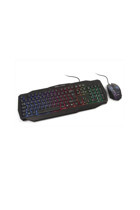 Dark DK-AC-GKM1000 Işıklı Ergonomik Siyah Kablolu Klavye Mouse Seti