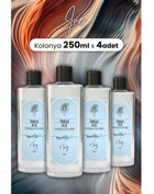 Rebul Cam Şişe Kolonya 4x250 ml