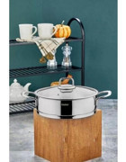 Cooker Ckr2982 26 cm Çelik Basık Tencere