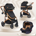 Brion Mila 4 in 1 Çift Yönlü Katlanabilir Travel Sistem Bebek Arabası Altın