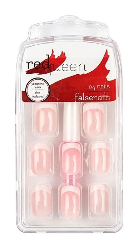 Red Queen RQ-1444 French 24'lü Oval Beyaz Takma Tırnak