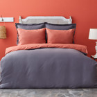 Karaca Home Basic Tek Kişilik Nevresim Takımı Antrasıt-Terra Cota