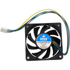 Keepro Dc 12V 8 cm 4pin Fan 8X8X1.5CM Fan 4 Pinli 8cm Fan - Siyah
