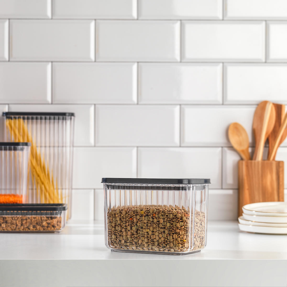 Schafer 1 Parça Dikdörtgen Plastik Saklama Kabı 1.4 lt
