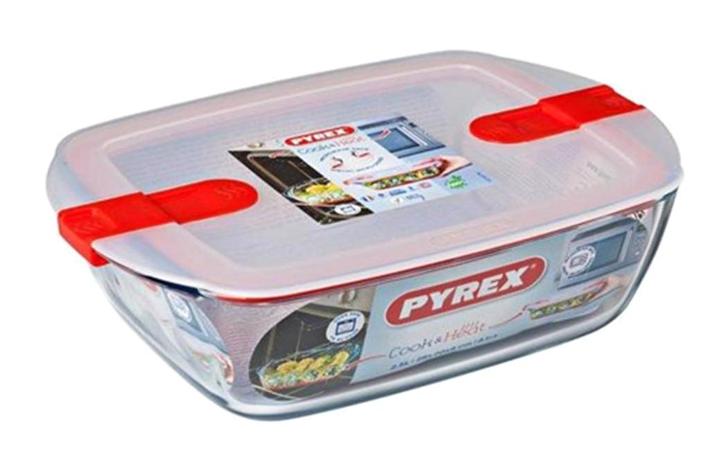 Pyrex 2 Parça Kare Cam Saklama Kabı 1.1 lt