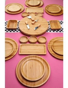Atbyhome Bambu Sense 6 Kişilik 27 Parça Doğal Bambu Kahvaltı Takımı – Kahvaltı Seti Sunum Seti - Standart