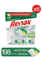 Renax Hepsi 1 Arada Tablet Bulaşık Makinesi Deterjanı 6x33 Adet