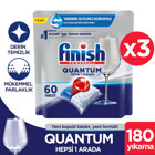 Finish Quantum Hepsi 1 Arada Tablet Bulaşık Makinesi Deterjanı 3x60 Adet