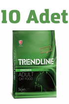 Trendline Tavuklu Yetişkin Kuru Kedi Maması 10x1 kg
