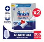 Finish Quantum Hepsi 1 Arada Tablet Bulaşık Makinesi Deterjanı 2x100 Adet
