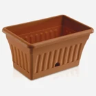 Balkon Saksısı Tabaklı Kahve Bergama 6lt