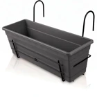 Üçsan Sardunya Ferforje Balkon Saksı Siyah 8,5lt