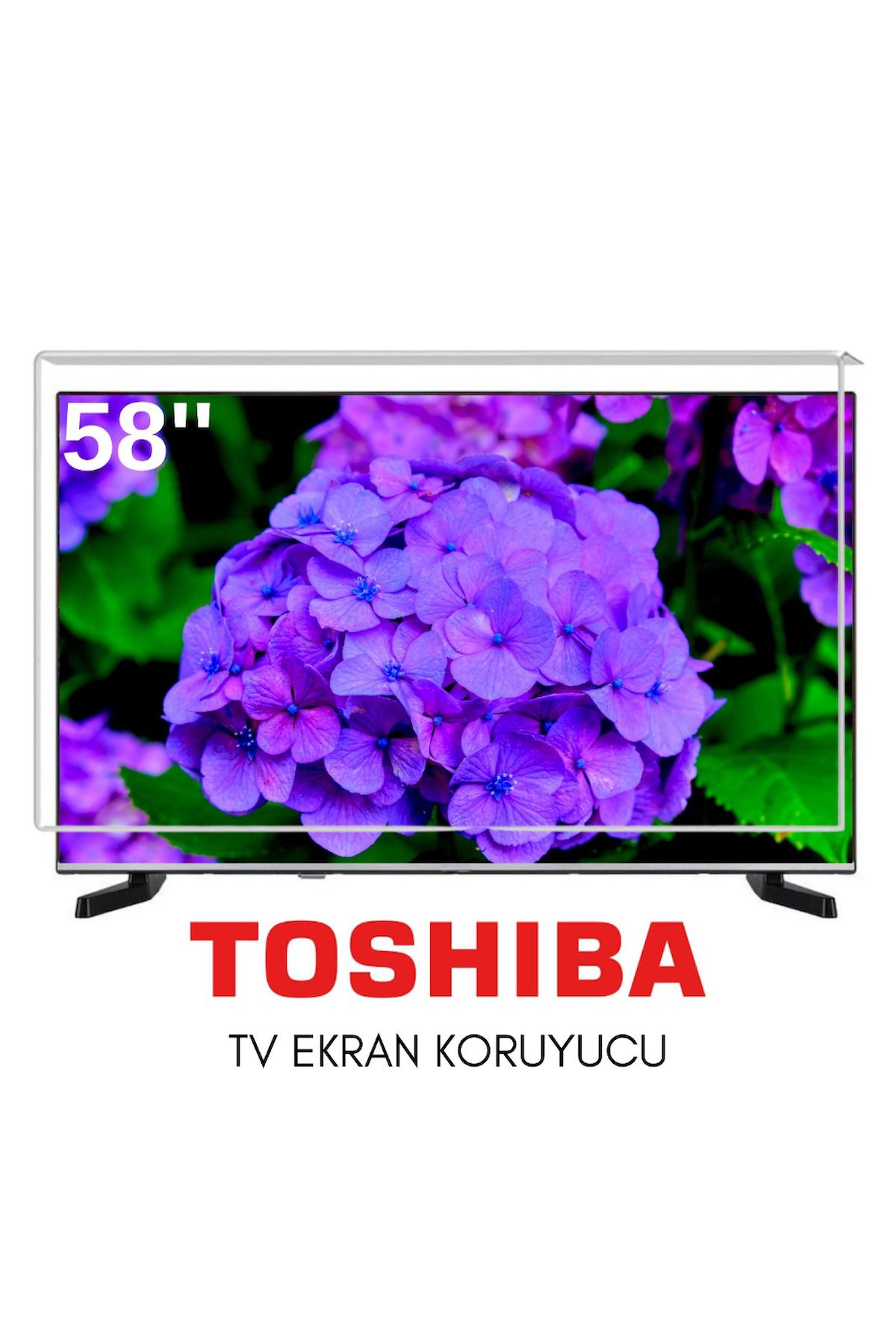 Technozi Toshiba Uyumlu 58" inç 158 Ekran Tv Koruyucu Kırılmaz Paneli