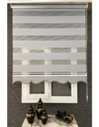 NetworkAvm Gri Renkli Plisei Stor Zebra Perde Orta Kalınlıkta 110 x 260 cm Salon Kullanımı İçin