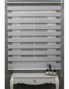 Kidmex Ithal Bambu Açık Gri Bambu Stor Zebra Perde Etek Dilimsiz - 30 x 80 cm