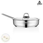 Amboss Saphire Paslanmaz Çelik 22 Cm Cam Kapaklı Çelik Tava