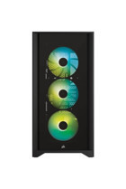 Corsair CC-9020133-EU Icue 4000x RGB Mesh Sıvı Soğutmalı 7 Fanlı Siyah Dikey Kullanım Mid Tower Oyuncu Bilgisayar Kasası