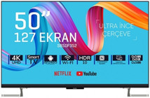Saba SB50F352 50 inç 4K Ultra HD 126 Ekran Çerçevesiz Flat Uydu Alıcılı Smart Led Android Televizyon