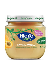 Hero Baby Kayısılı Muzlu Laktozsuz Tahılsız Organik Meyveli Kavanoz Maması 120 gr