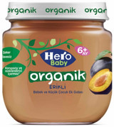 Hero Baby Erikli Laktozsuz Tahılsız Organik Meyveli Kavanoz Maması 120 gr