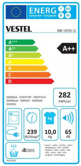 Vestel KM 10701 G 10 kg A++ Enerji Sınıfı Isı Pompalı Kurutma Makinesi