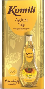 Komili Çıtır ve Hafif Lezzetler Teneke Ayçiçek Yağı 5 lt