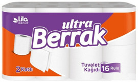 Berrak Ultra 2 Katlı 16'lı Rulo Tuvalet Kağıdı
