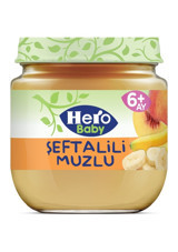 Hero Baby Şeftalili Muzlu Laktozsuz Tahılsız Meyveli Kavanoz Maması 125 gr