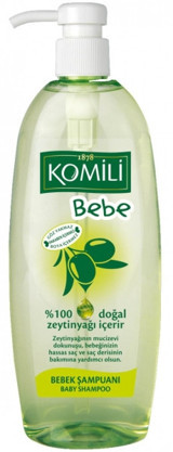 Komili Bebe Göz Yakmayan Hassas Ciltler İçin Zeytinyağlı Bebek Şampuanı 750 ml