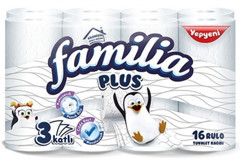 Familia Plus 3 Katlı 16'lı Rulo Tuvalet Kağıdı