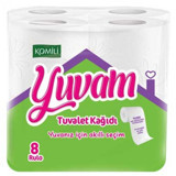 Komili Yuvam 2 Katlı 8'li Rulo Tuvalet Kağıdı