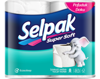 Selpak 3 Katlı 8'li Rulo Tuvalet Kağıdı