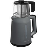 Grundig CM 1020 Cam Demlikli 1650 W Çelik Gövdeli Gri Retro Çay Makinesi