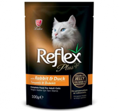 Reflex Plus Pouch Ördekli Tavşanlı Jöleli Yetişkin Yaş Kedi Maması 100 gr