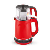 Homend Royaltea 1742H Cam Demlikli 1800 W Plastik Gövdeli Kırmızı Çay Makinesi