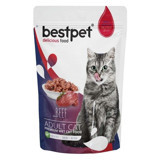 Bestpet Adult Jelly Pouch Biftekli Jöleli Yetişkin Yaş Kedi Maması 85 gr