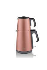 Arzum AR 3080 Çelik Demlikli 1500 W Çelik Gövdeli Rose Gold Retro Çay Makinesi